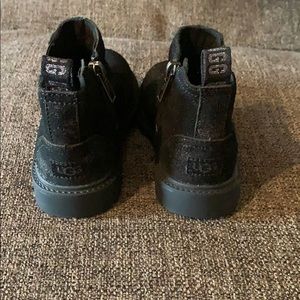 Toddler black glitter UGGS